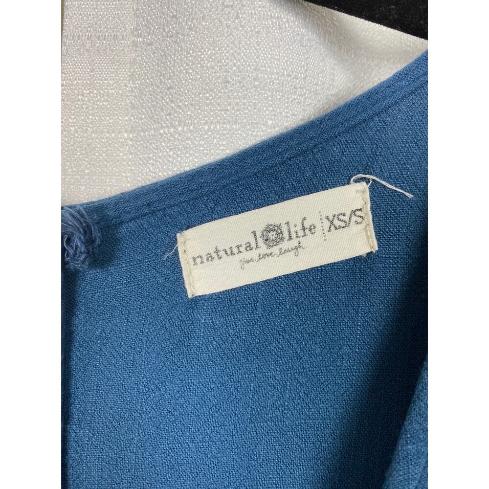 Natural Life Blue Avery Wide Leg Linen Blend Jumpsuit Sz.XS/S - Picture 9 of 16